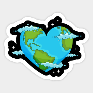 Erath Day Heart Sticker